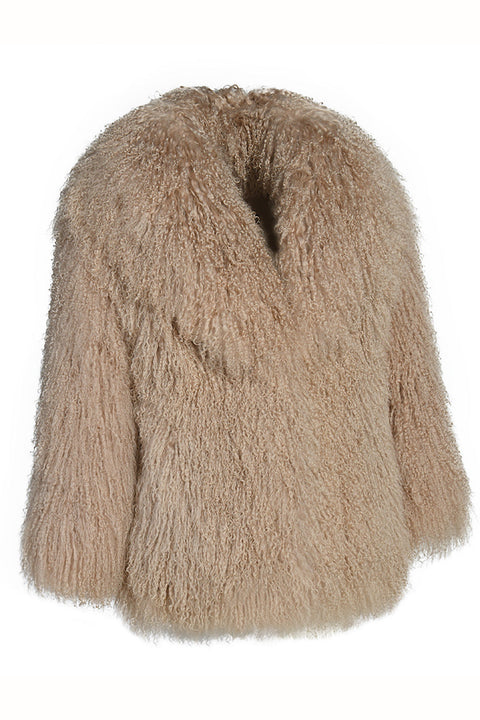 Abrigo mongol beige
