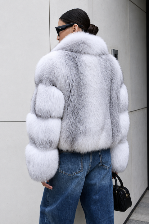 Cappotto in pelliccia di volpe artica