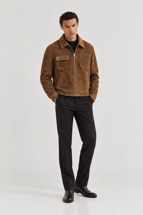 Herrenjacke aus echtem Lammleder