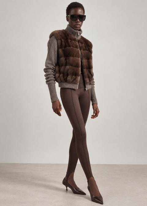 Kaschmirjacke mit Nerz