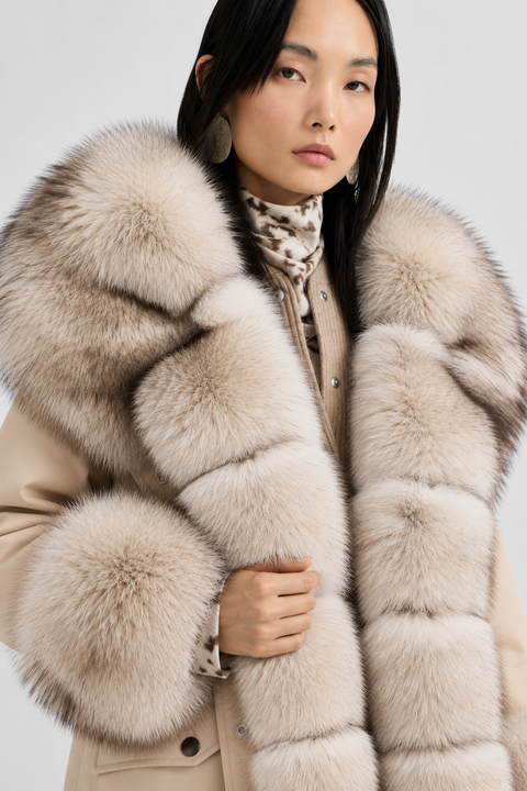 Parka mit Futter aus Fuchspelz