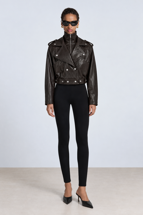 Chaqueta de cuero de piel de cordero