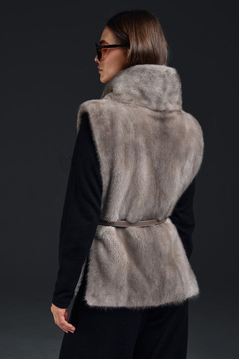 Grey Mink Fur Vest