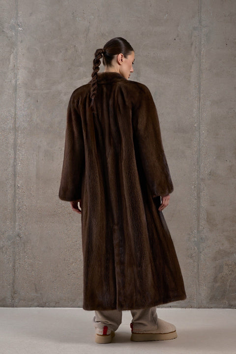 Long Dark Brown Mink Coat
