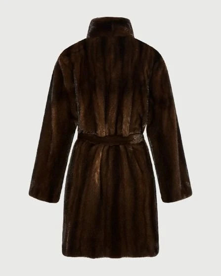 Genuine Mink Midi Coat