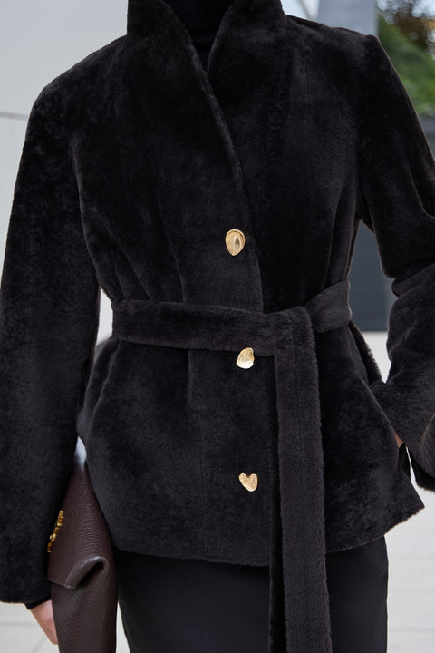 Veste en peau lainée mérinos