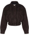 Cropped Chocolate Suede Jacket