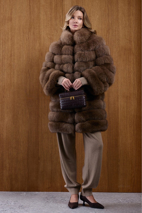 Midi Fox Fur Coat