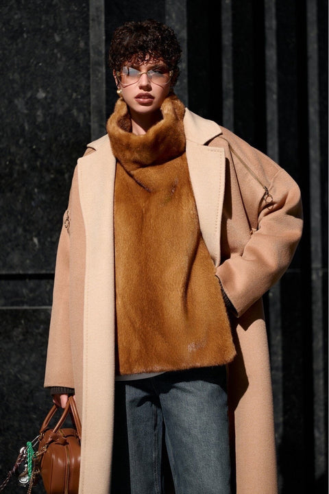 Whiskey Mink Fur Vest