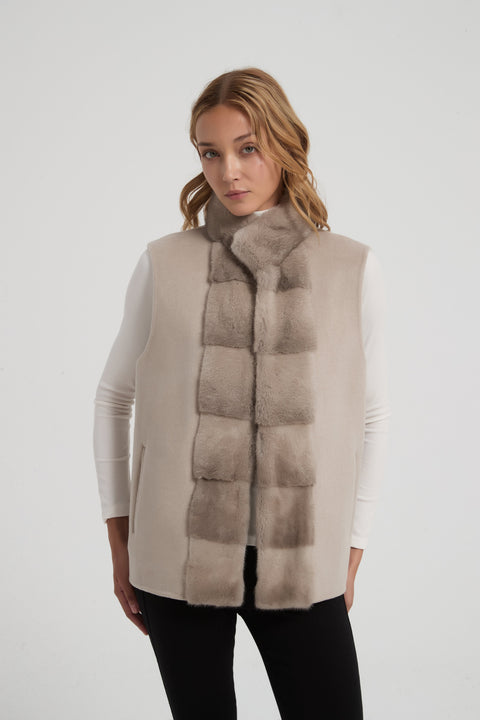 Giacca in cashmere convertibile 2-in-1