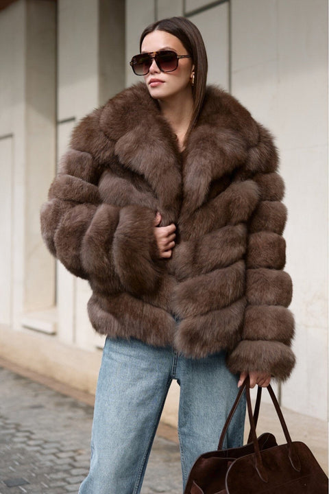 Short Fox Fur Coat