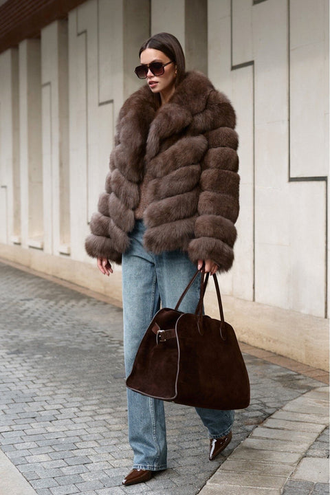 Short Fox Fur Coat
