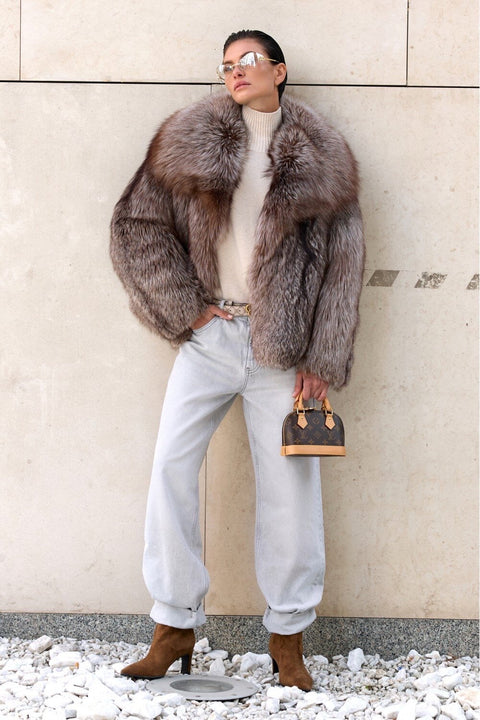 Short Fox Fur Coat