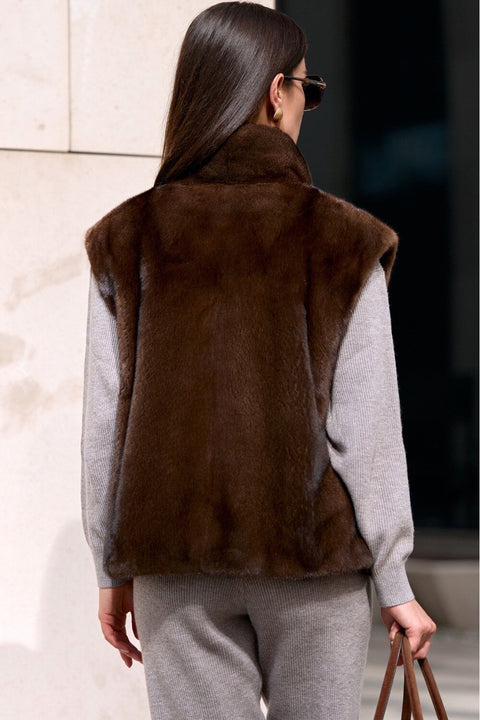 Brown Mink Fur Vest