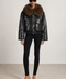 Leather Jacket with Fur