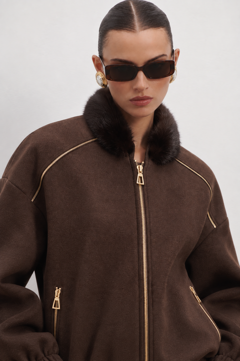 Bomber with Mink Fur