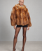 Manteau en fourrure de renard roux