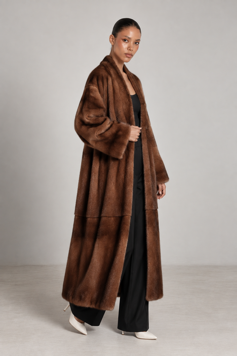 Long Brown Mink Coat