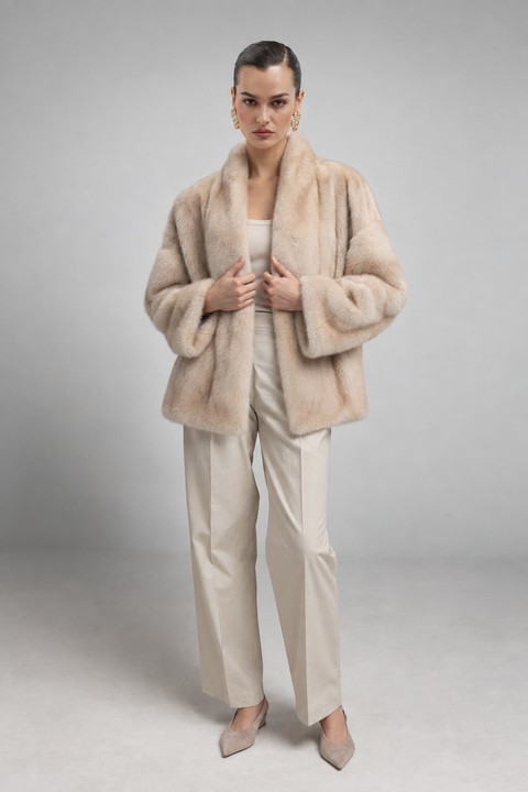 Short Mink Fur Coat