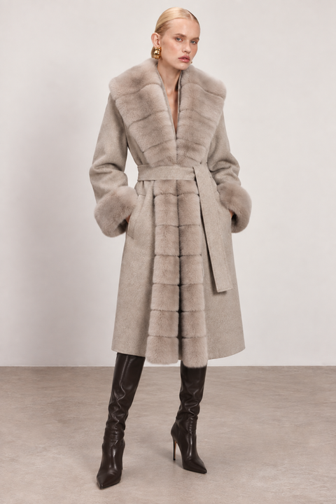 Hooded Cashmere Mink Coat