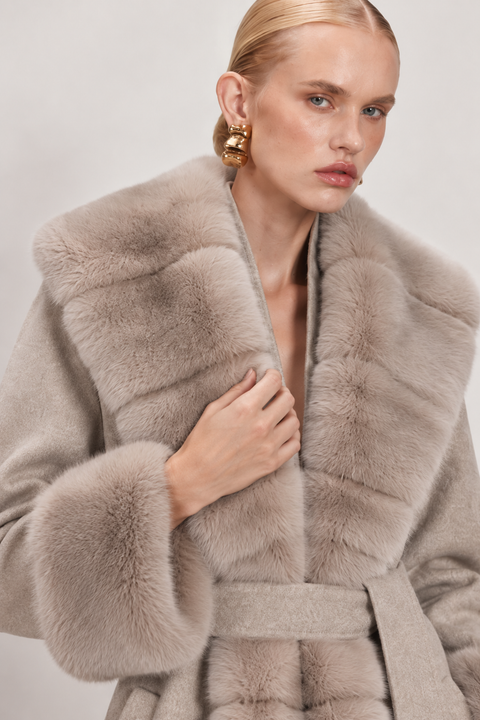 Hooded Cashmere Mink Coat