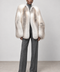 Manteau croisé en fourrure de renard