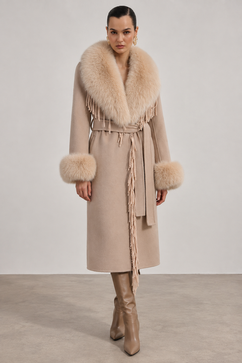 Fringe Wool Coat