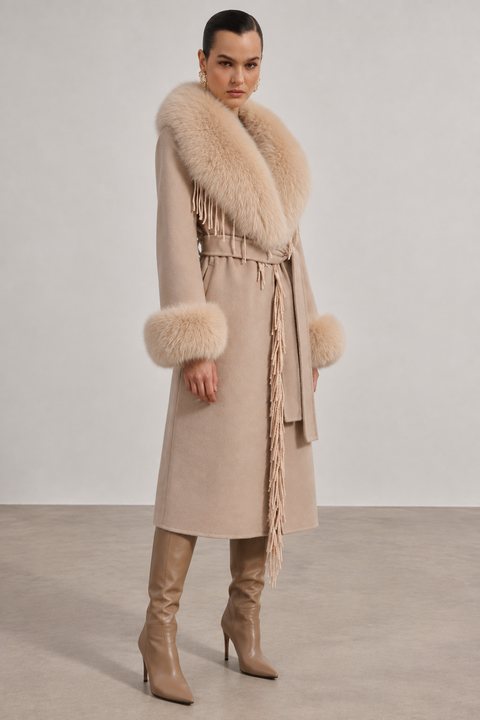 Fringe Wool Coat