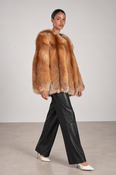 Red Fox Fur Coat