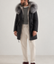Men Black Lined Fur Parka