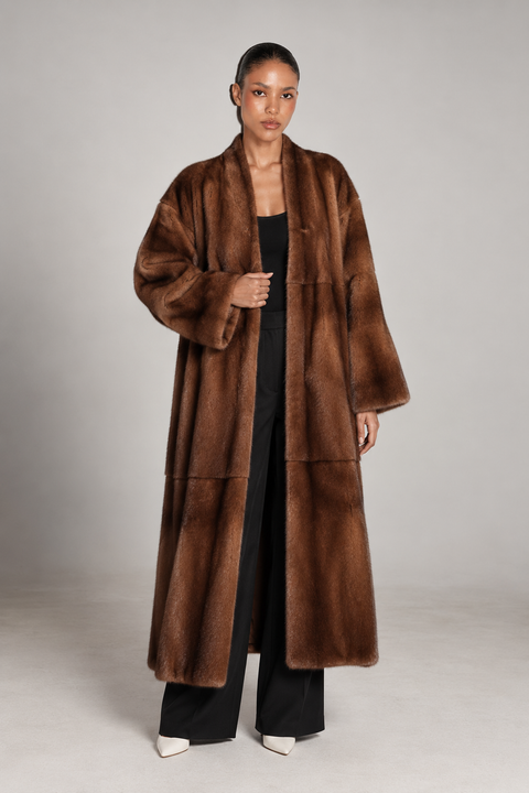 Long Brown Mink Coat
