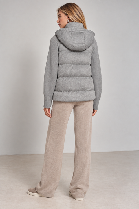 Hooded Cashmere and Rex Jacket