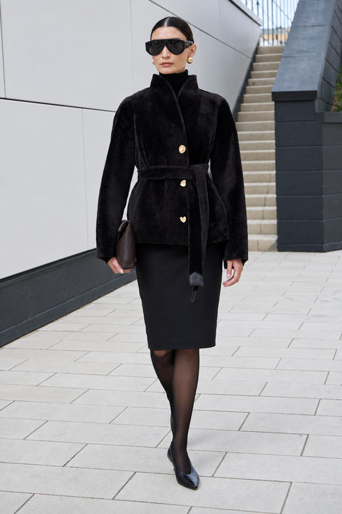 Veste en peau lainée mérinos