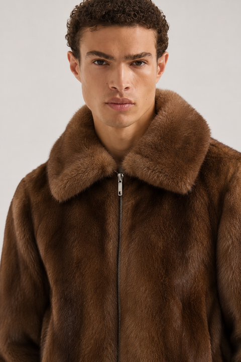 Herrenjacke aus echtem Vollnerz