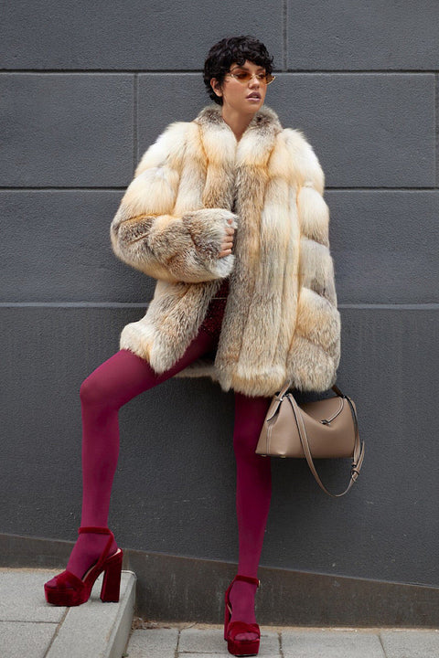 Gold Fox Fur Coat