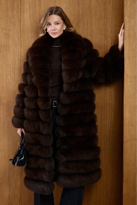 Midi Fox Fur Coat