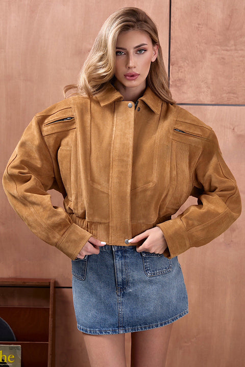 Cropped Suede Jacket