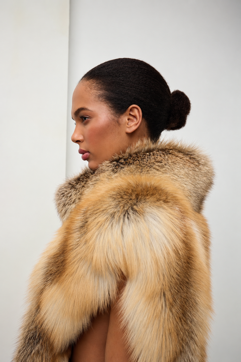 Maxi Gold Fox Fur Vest