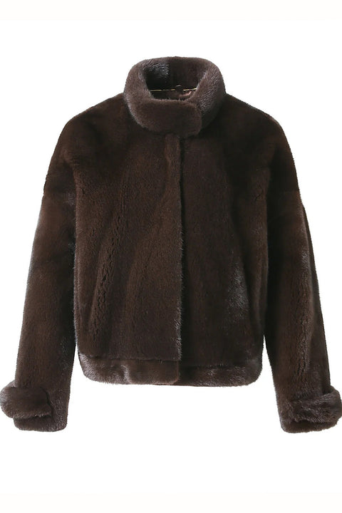 Short Brown Mink Jacket
