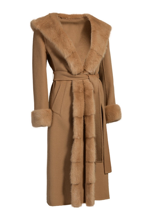 Hooded Cashmere Mink Coat