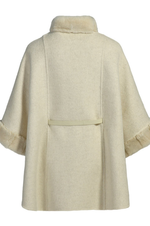 Cashmere Cape with Mink Fur