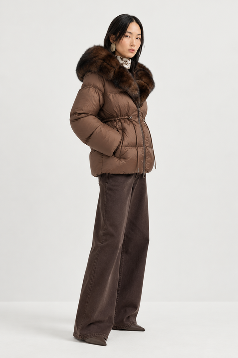 Parkas de plumón con piel de zorro