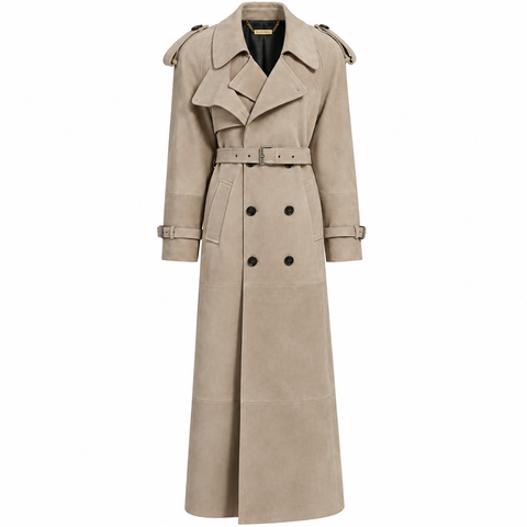 Suede Trench Coat