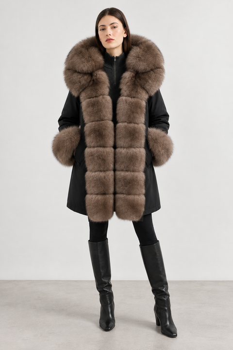 Parka mit Futter aus Fuchspelz