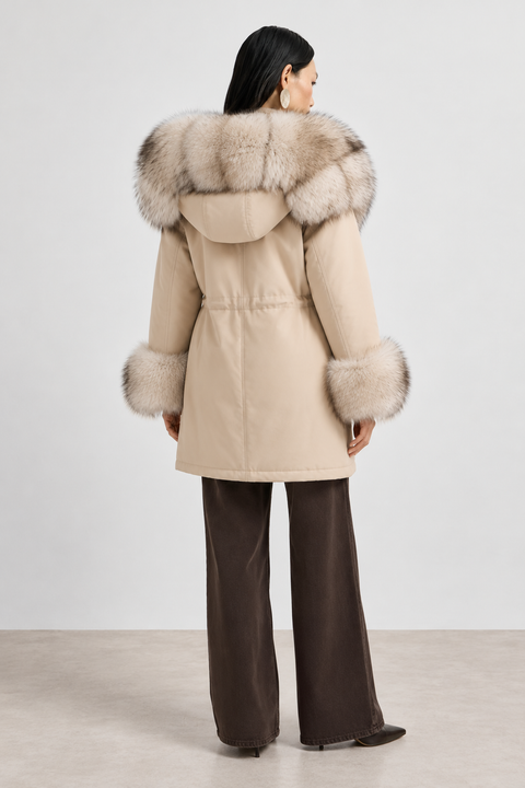 Parka mit Futter aus Fuchspelz