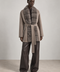 Cappotto di lana con visone
