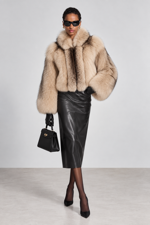 Cropped Fox Fur Coat
