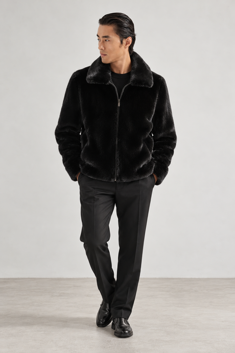 Men Genuine Full Mink Jacket