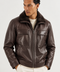Veste en cuir doublée de fourrure de vison