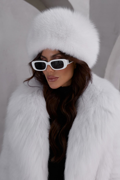 White Fox Fur Hat